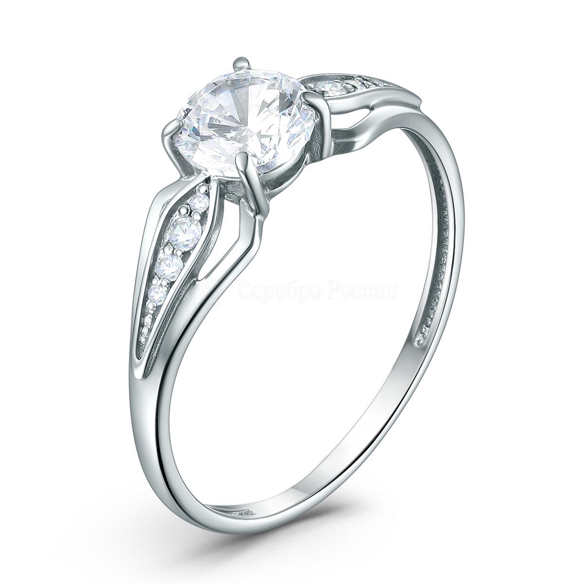 Серьги из серебра с фианитами родированные 925 пробы S2180871010