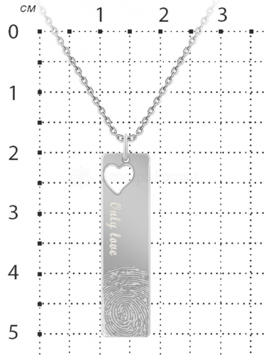 Колье из серебра родированное - Only love 925 пробы 440-10-273-1р