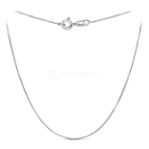 Цепь из серебра родированная - Снейк, 45 см 1866R035L45