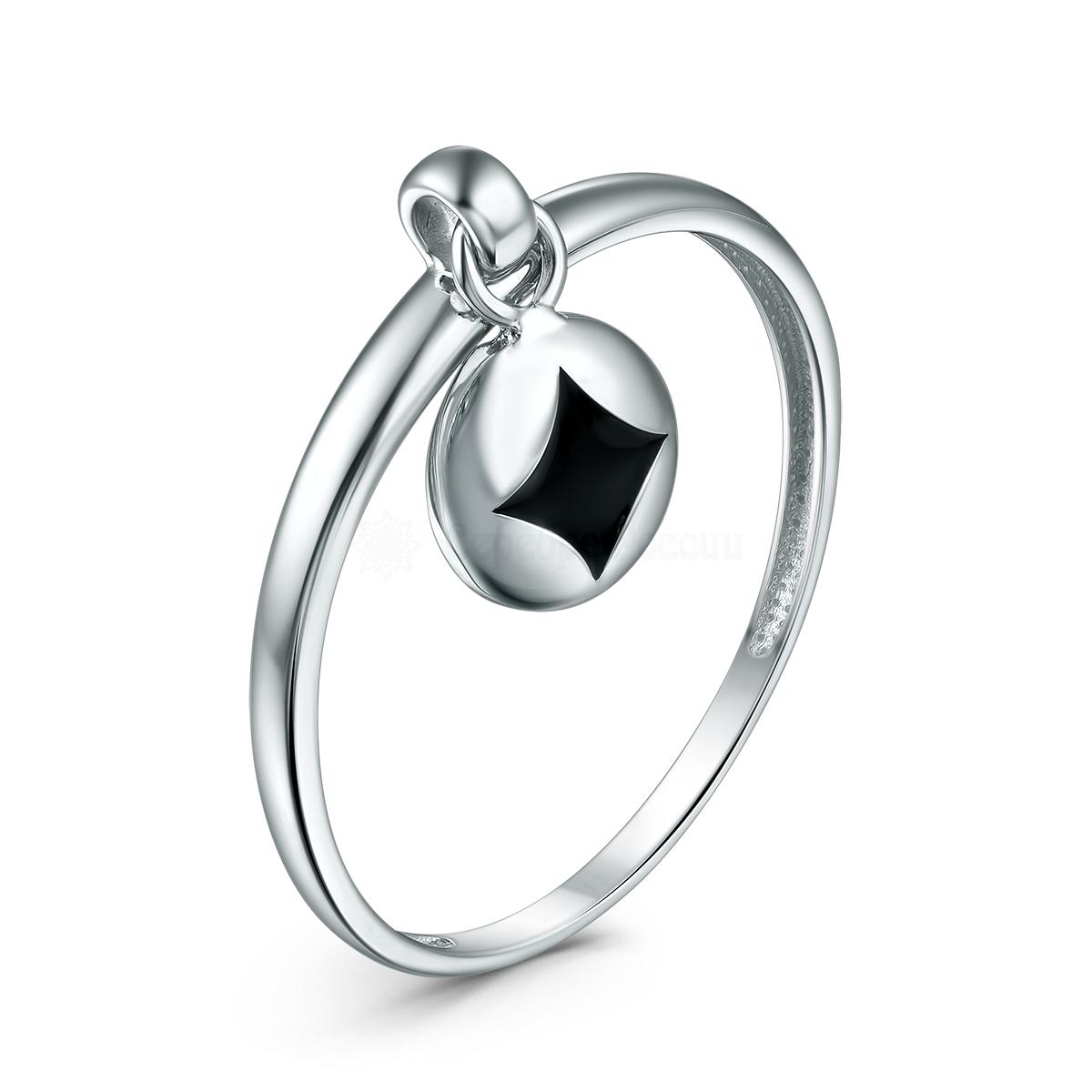 Серьги из серебра с эмалью родированные (2 в 1) 925 пробы С5654р