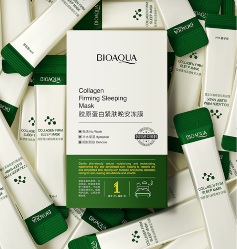 Набор ночных масок-желе с коллагеном и центеллой BIOAQUA Collagen Firming Sleeping Mask (4мл*20шт)