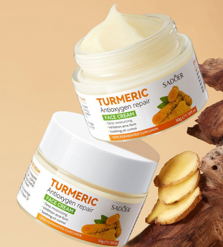 Крем для лица с экстрактом куркумина SADOER Turmeric, 50 гр.