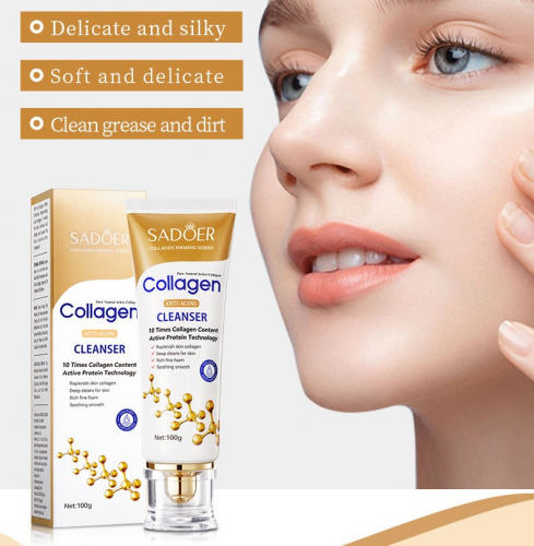 Пенка для умывания с коллагеном SADOER Collagen Anti-Aging Cleanser, 100 гр.