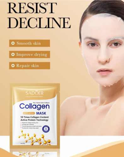 Омолаживающая маска для лица с коллагеном SADOER Collagen Anti-aging mask