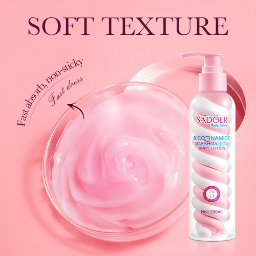 Увлажняющий лосьон для тела с цветочным ароматом SADOER Nicotinamide Marshmallow Body Lotion, 200 гр.
