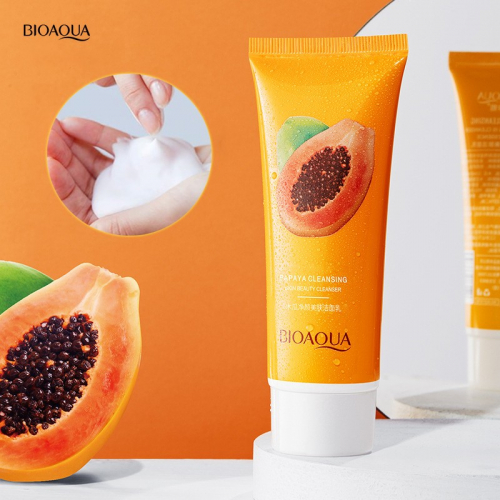 Пенка для умывания с экстрактом папайи Bioaqua Papaya Cleansing, 100 гр.
