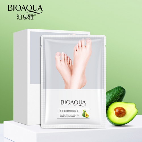 Восстанавливающая маска-НОСОЧКИ для ног с маслом авокадо BioAqua, 1 пара