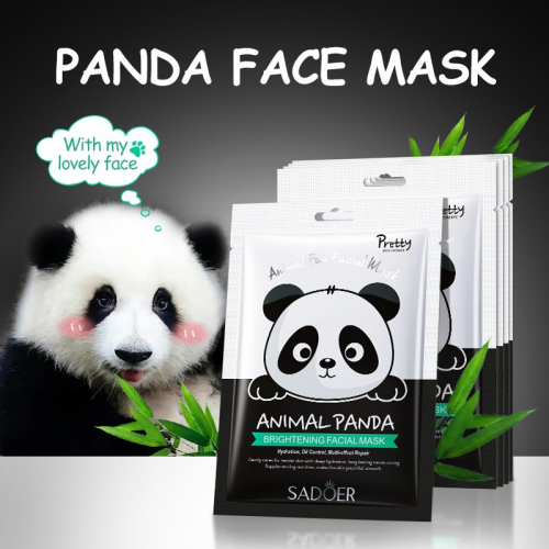 Маска для лица с рисунком панды осветляющая Sadoer Animal PANDA