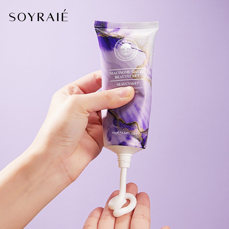 Очищающая пенка с аминокислотами и экстрактом лаванды Soyraie, 100 гр.