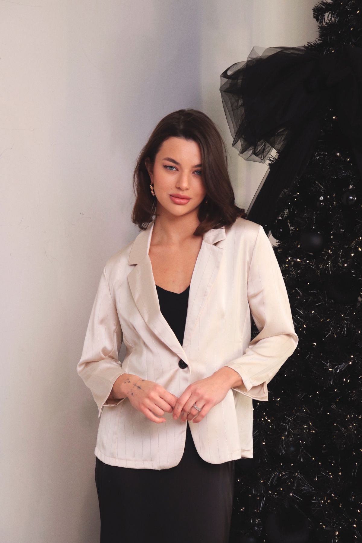 13698 Жакет из русского сатина в полоску (остаток: 42)