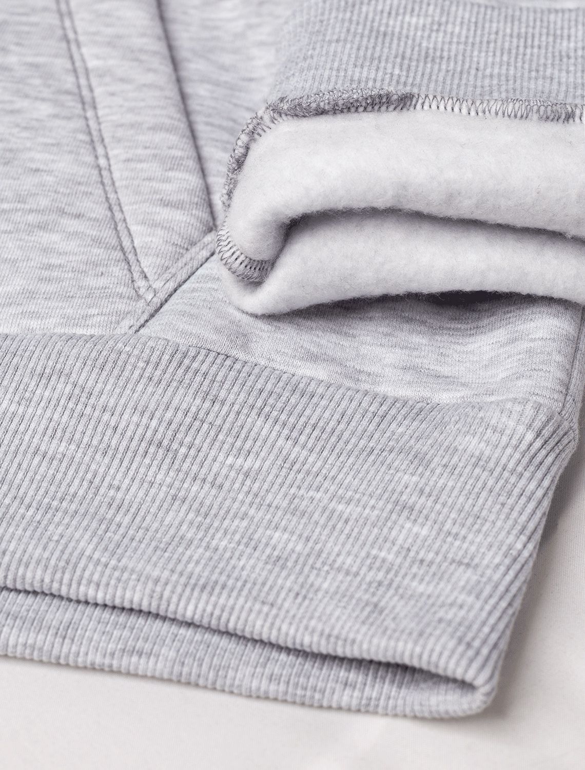 Худи из премиального футера трехнитки с начесом U49.036 св.серый меланж