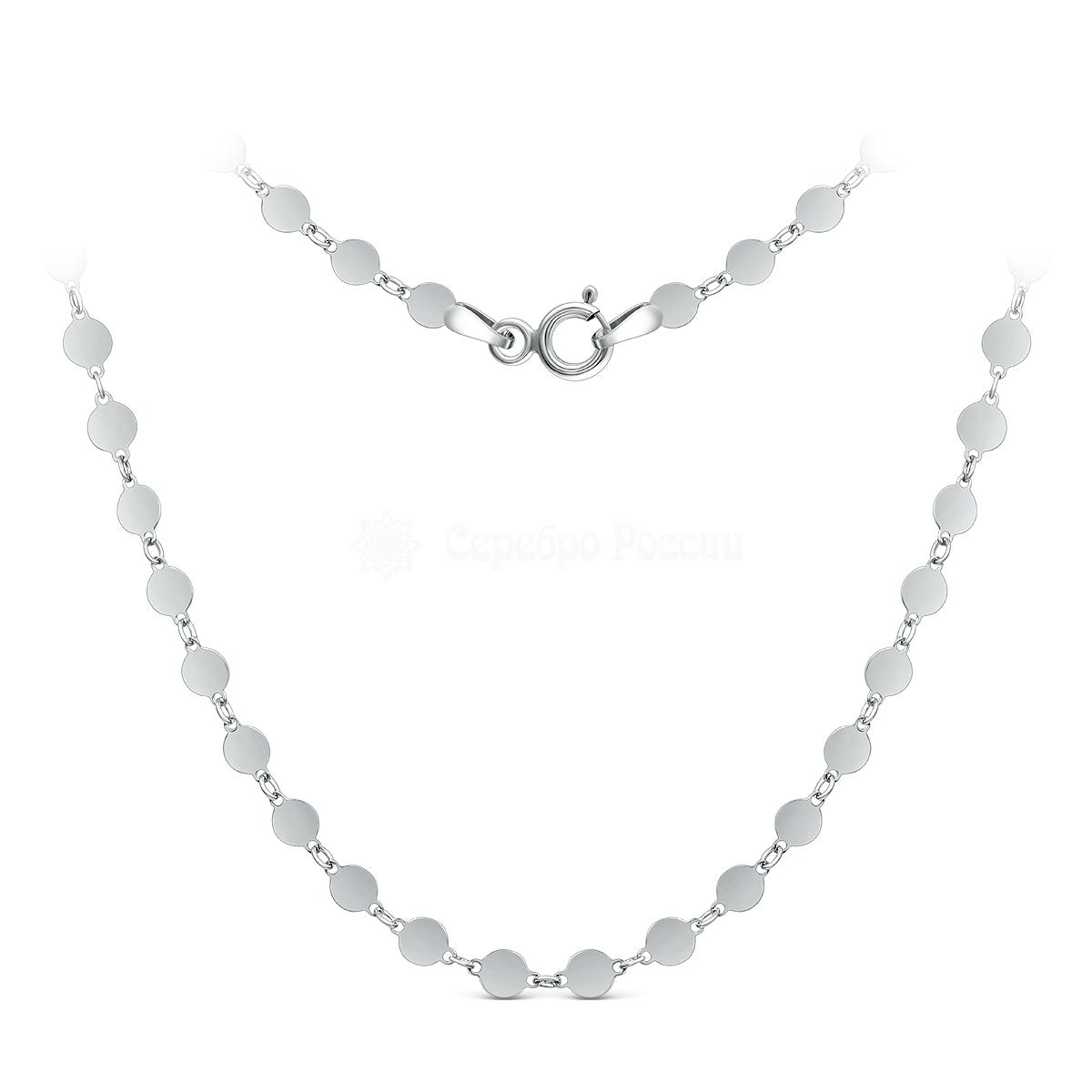 Цепь из серебра родированная - 40 см 6300R09020L40