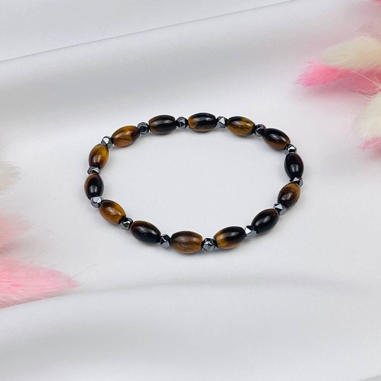 Радуга Самоцветов Браслет из Тигрового глаза и Гематита