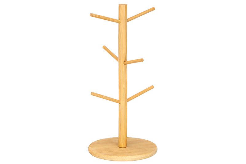Подставка бамбуковая для 6 кружек 15,8*15,8*33 см