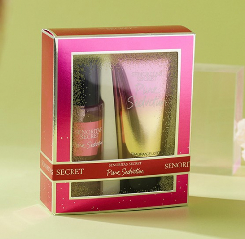 Набор парфюмированный спрей + лосьон для тела PURE SEDUCTION Senoritas Secret, 2 шт. * 75 мл.