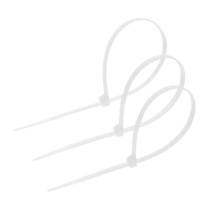 Хомут нейлоновый для стяжки, ТУНДРА, 7,6х400 мм, белый, 100 шт