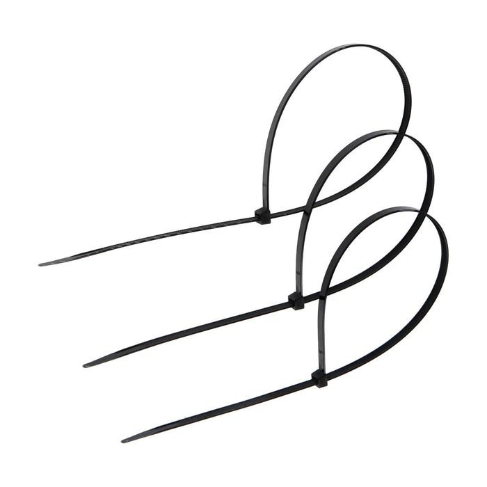 Хомут нейлоновый для стяжки, ТУНДРА, 7,6х500 мм, черный, 100 шт