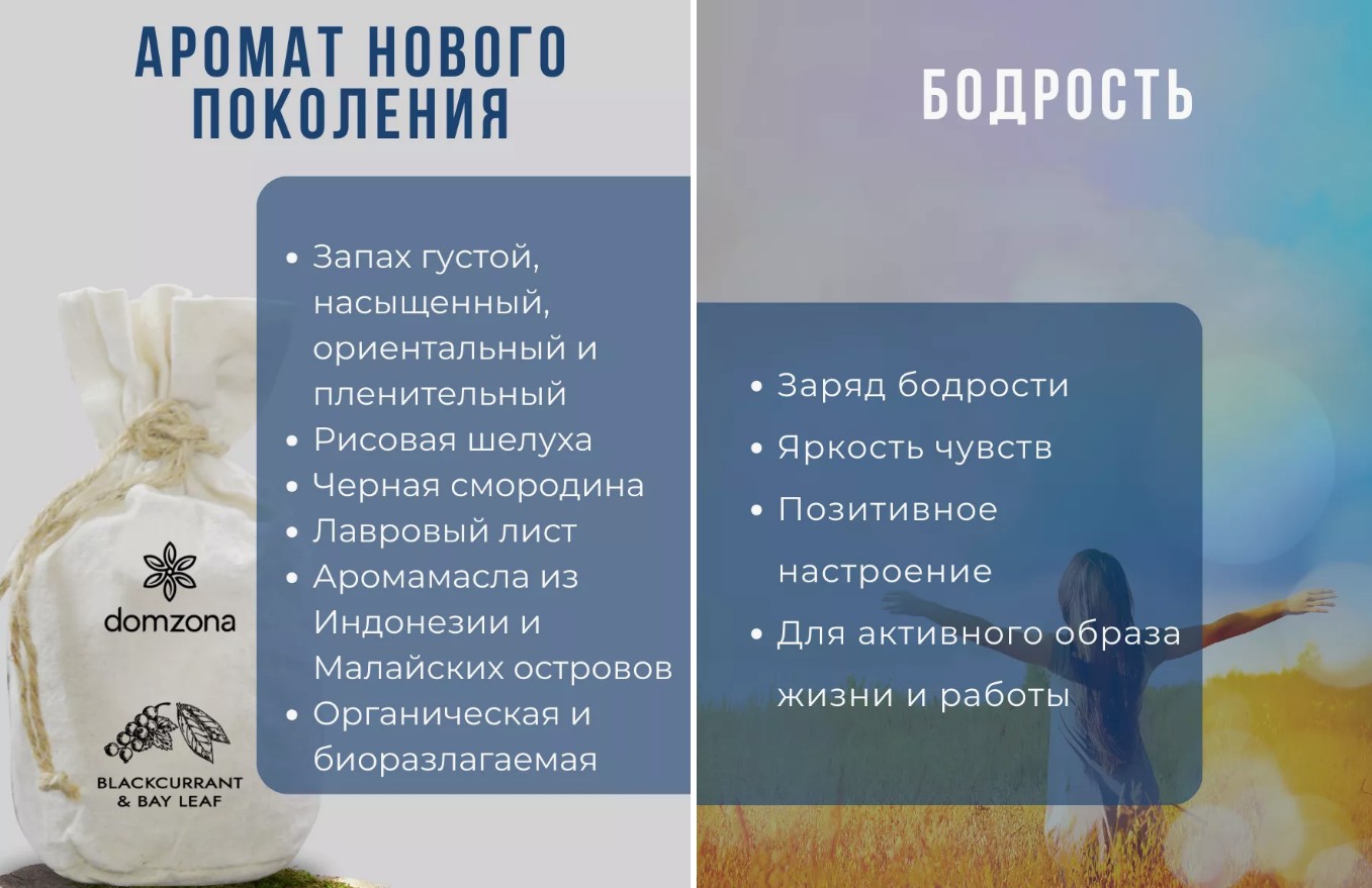 domzona - Ароматерапия для дома -Черная смородина и лавровый лист 80г