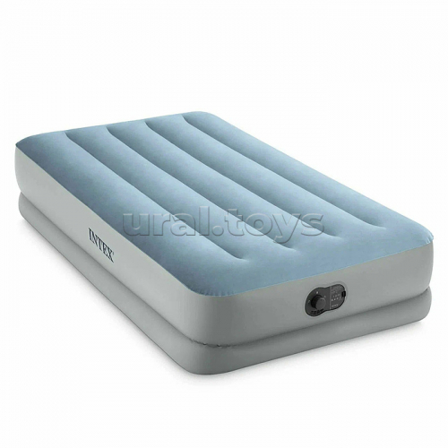 Надувной матрас 99х191х36см со встр. насосом USB 5V, до 136 кг, 64157 INTEX