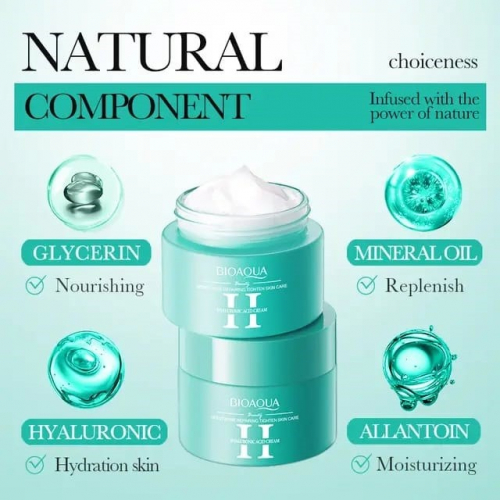BIOAQUA  Крем для лица Hyaluronic Acid Увлажняющий ГИАЛУРОНОВАЯ КИСЛОТА  60г  (BQY-18861)