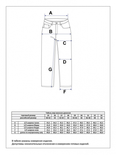 Джинсы P412-0114 white