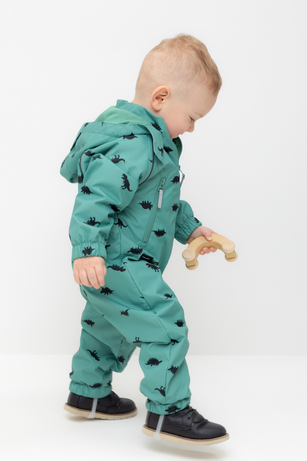 Crockid Комбинезон ВК 60088/н/18 Ал малахитово-зеленый, дино Crockid