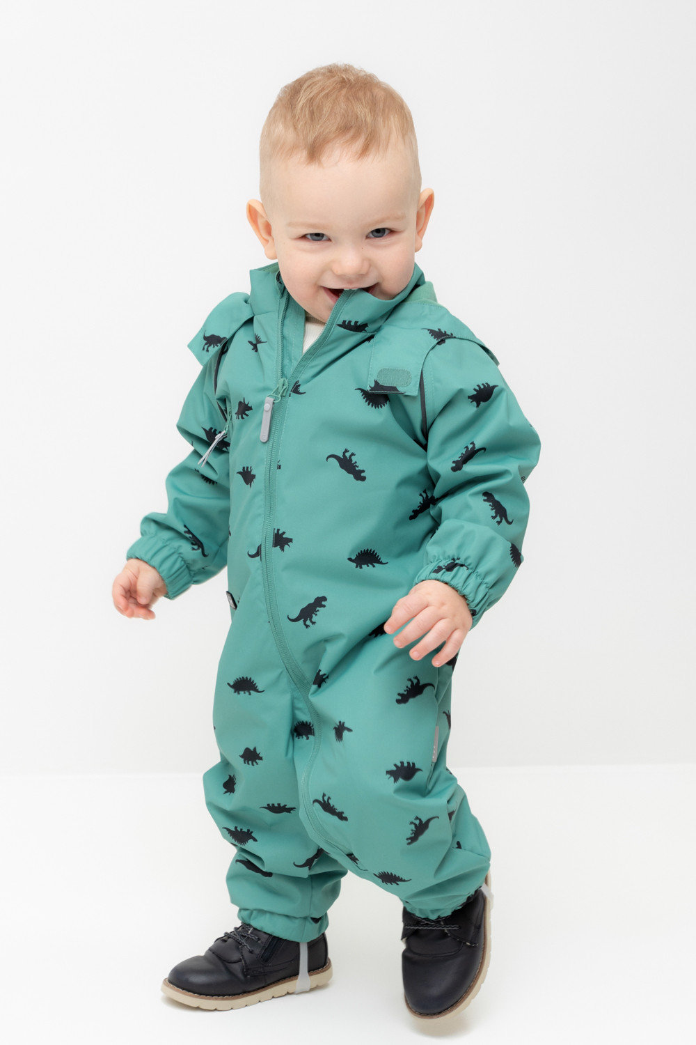 Crockid Комбинезон ВК 60088/н/18 Ал малахитово-зеленый, дино Crockid