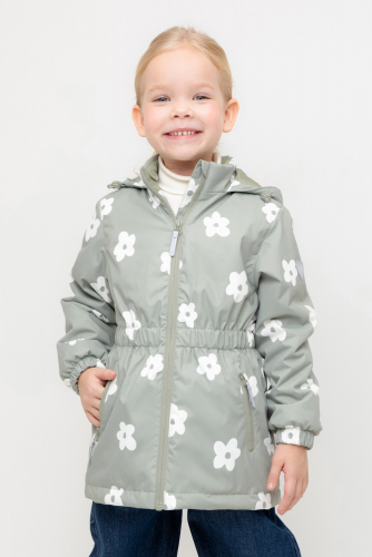 Crockid Куртка ВК 32142/н/12 УЗГ оливковый хаки, простые цветы Crockid