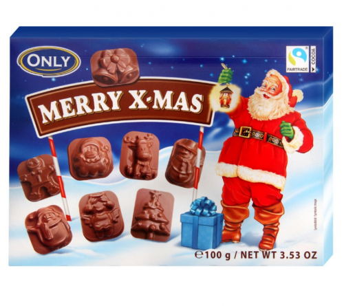 Шоколадные фигурки ONLY Choco Santas 100 гр