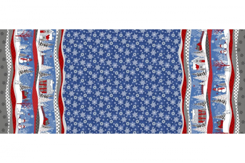 Скатерть из рогожки хлопок 100% 29114-4 тк синий