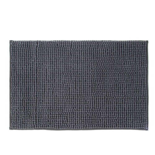 Коврик для ванной 40x60см синель ворс 1,2см, серый