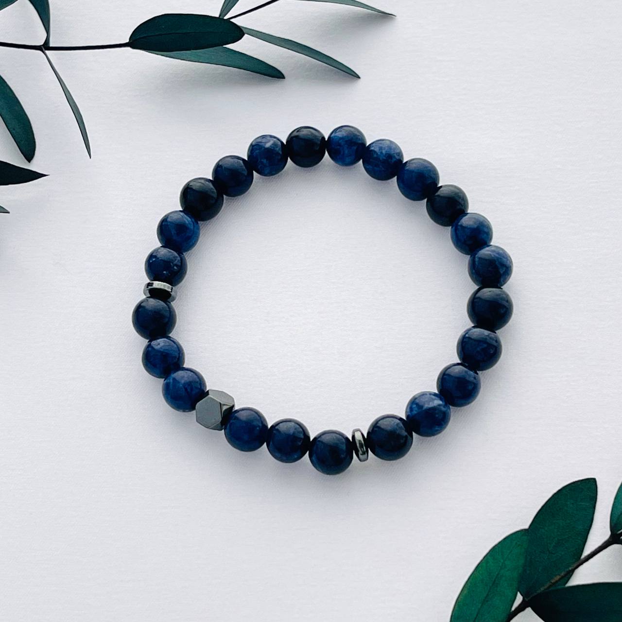 Радуга Самоцветов Браслет из Содалита и Гематита