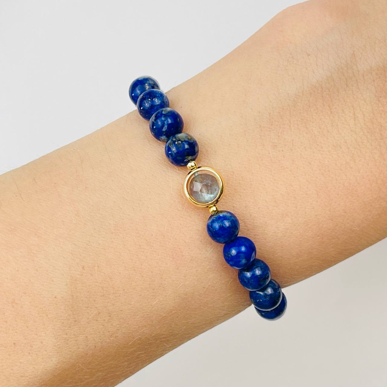 Радуга Самоцветов Браслет из Лазурита и Лабрадора