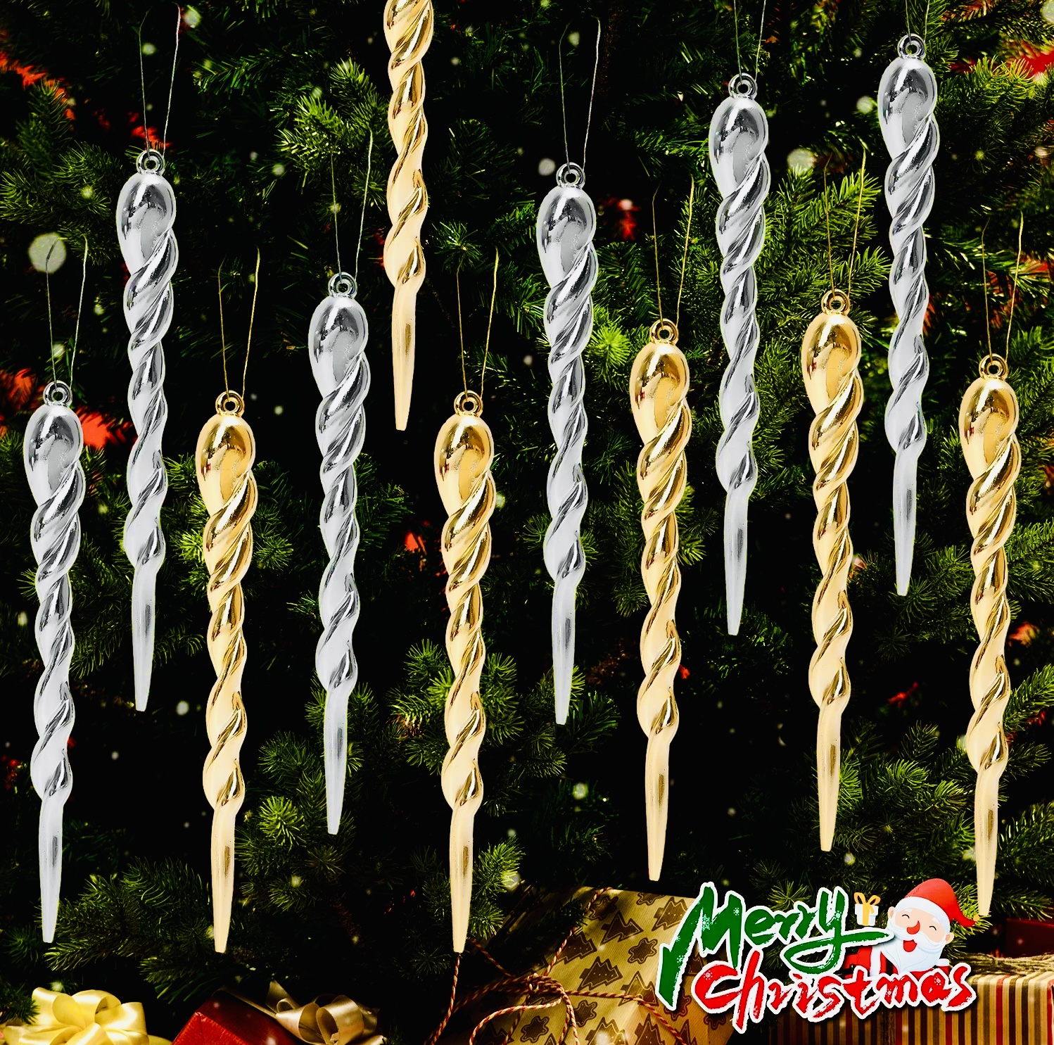 Набор подвесок-сосулек (2 шт)