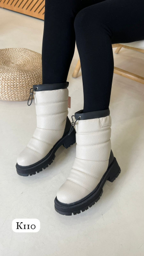 Stylele K-88К-МП/Z Полусапожки женские молочн иск кожа, подклад нат шерсть