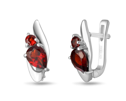 Серьги, гранат, Элиза