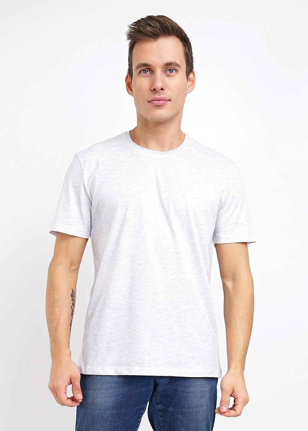 CLE 600351/1кд_мел.maxi Футболка мужская 600351/1кд_мел.maxi меланж молочный