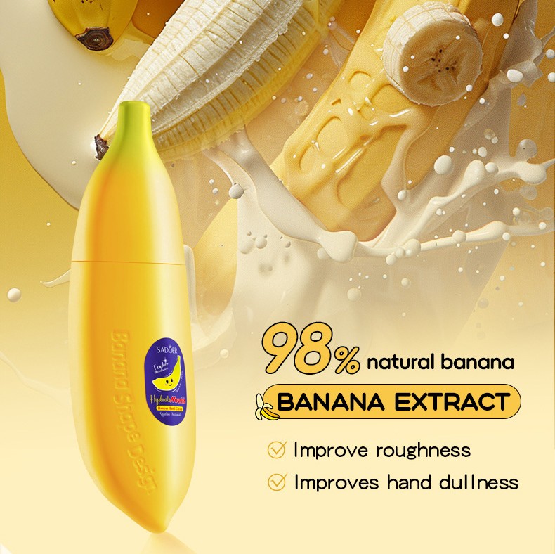 Крем для рук с экстрактом БАНАНА Sadoer, 80 гр.