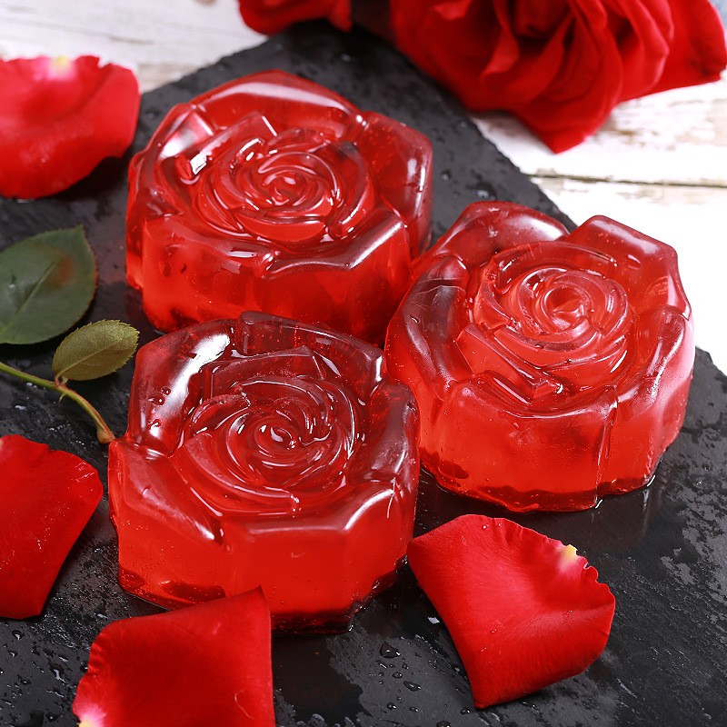 Мыло для лица и тела в виде цветка с РОЗОЙ Sadoer, 100 гр.