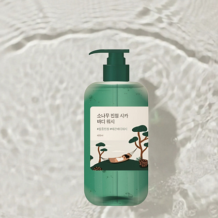 ROUND LAB Успокаивающий гель для душа с экстрактами сосны и центеллы / Pine Calming Cica Body Wash, 400 мл