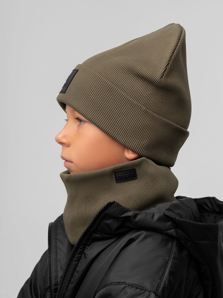 Комплект (шапка, снуд) 13-162MU; хаки