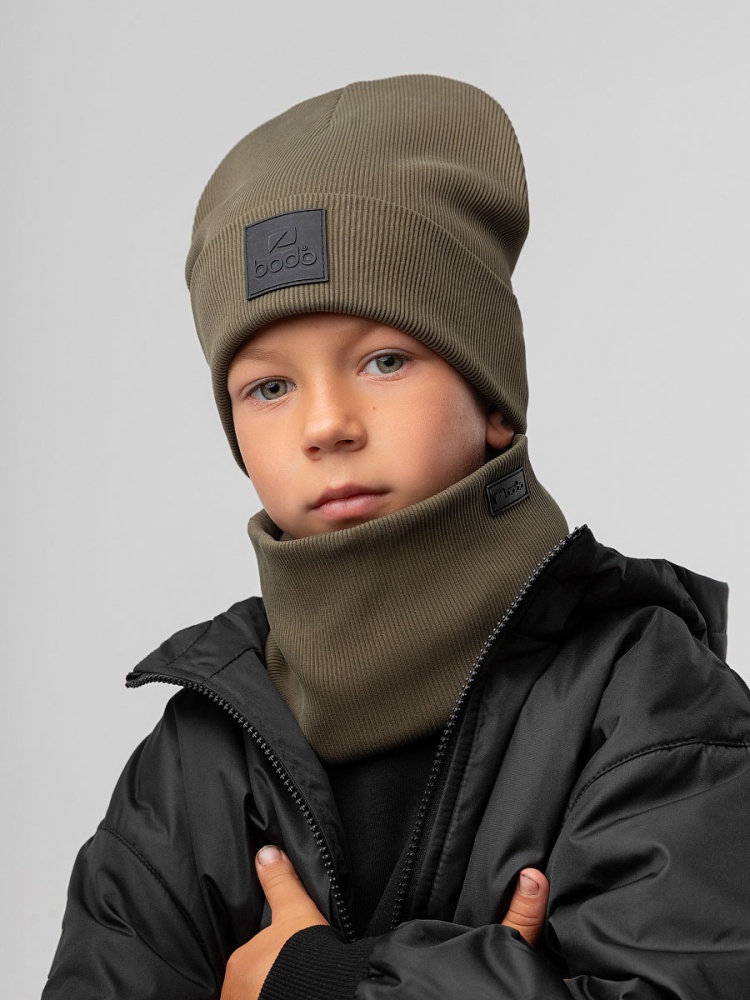 Комплект (шапка, снуд) 13-162MU; хаки