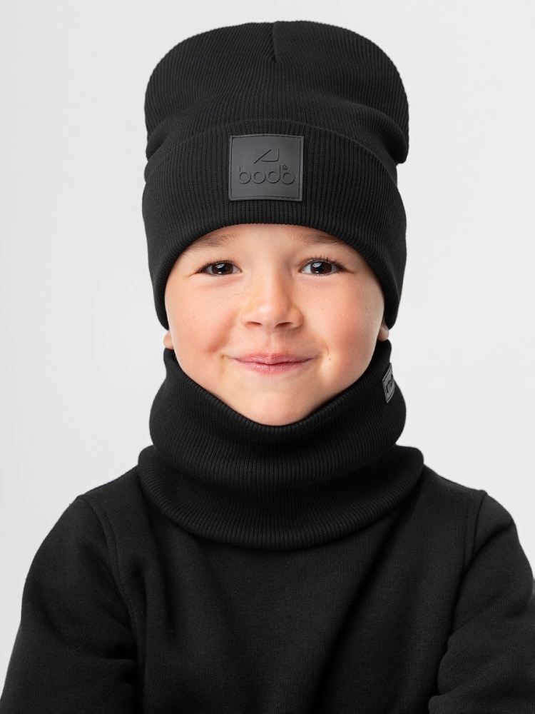 Комплект (шапка, снуд) 13-162MU; черный