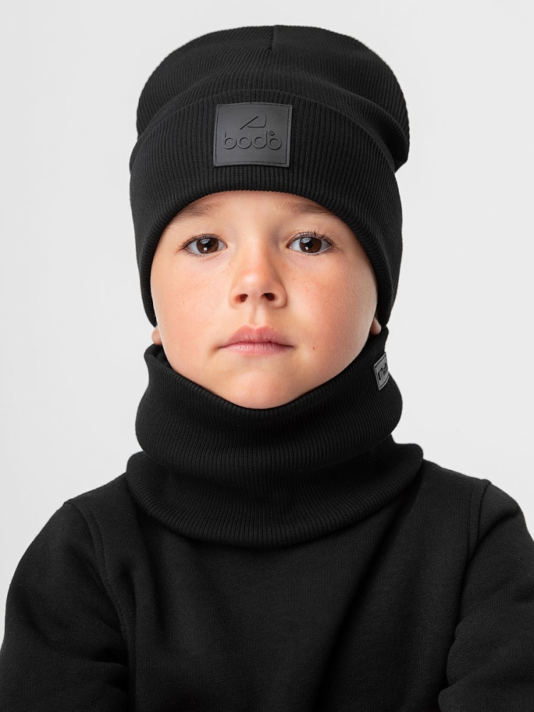 Комплект (шапка, снуд) 13-162MU; черный