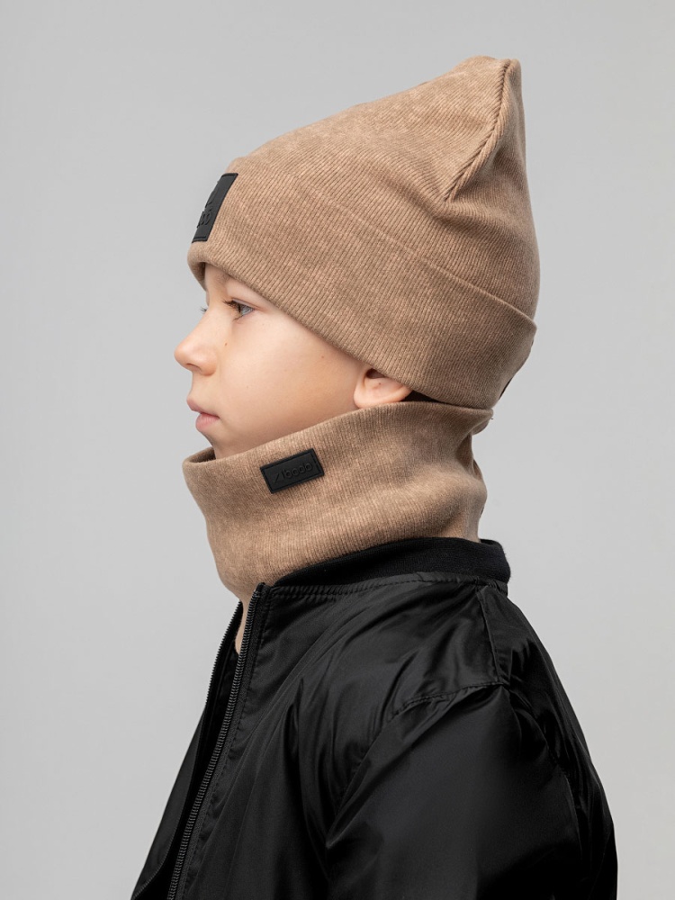 Комплект (шапка, снуд) 13-162MU; светло-коричневый