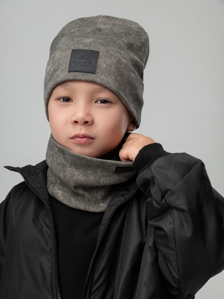 Комплект (шапка, снуд) 13-162MU; светлый хаки