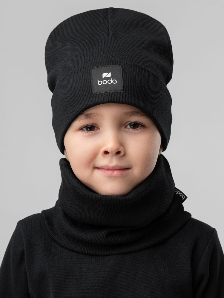 Комплект (шапка, снуд) 13-180MU; черный