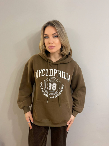 Толстовка с капюшоном OVER SIZE (плотный хлопок)