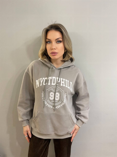 Толстовка с капюшоном OVER SIZE (плотный хлопок)