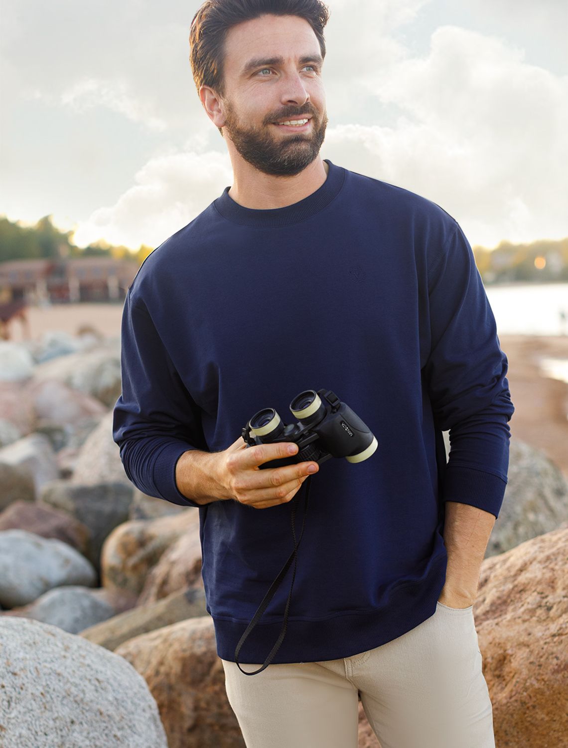 Джемпер из тонкого премиального футера с эластаном